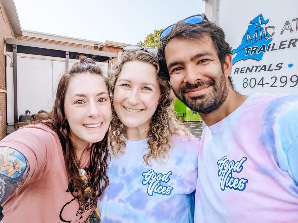 Team dropping off donation