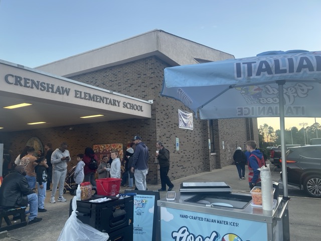 Good Vices cart at Crenshaw Elementary with crowd