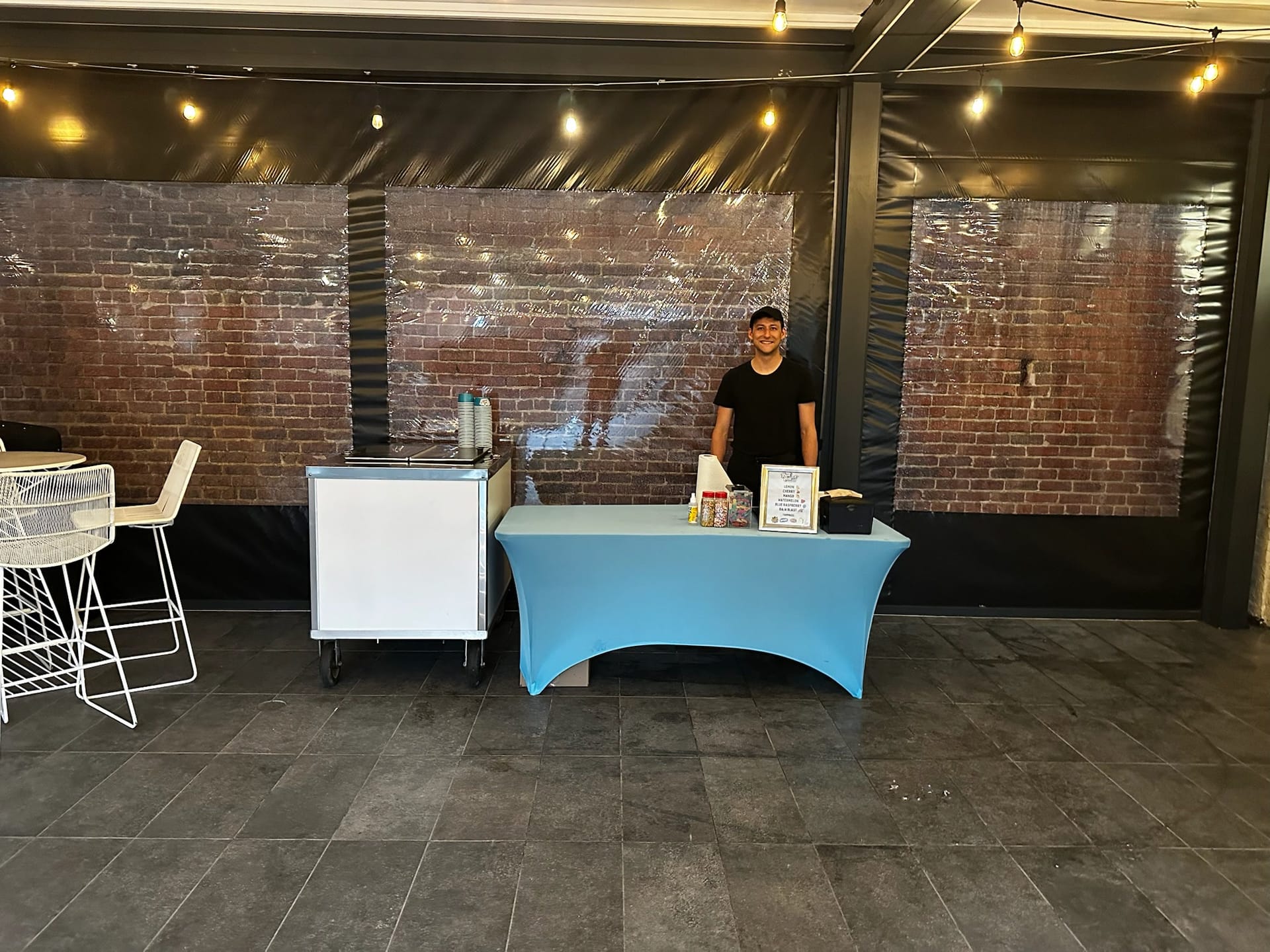 Wedding reception setup