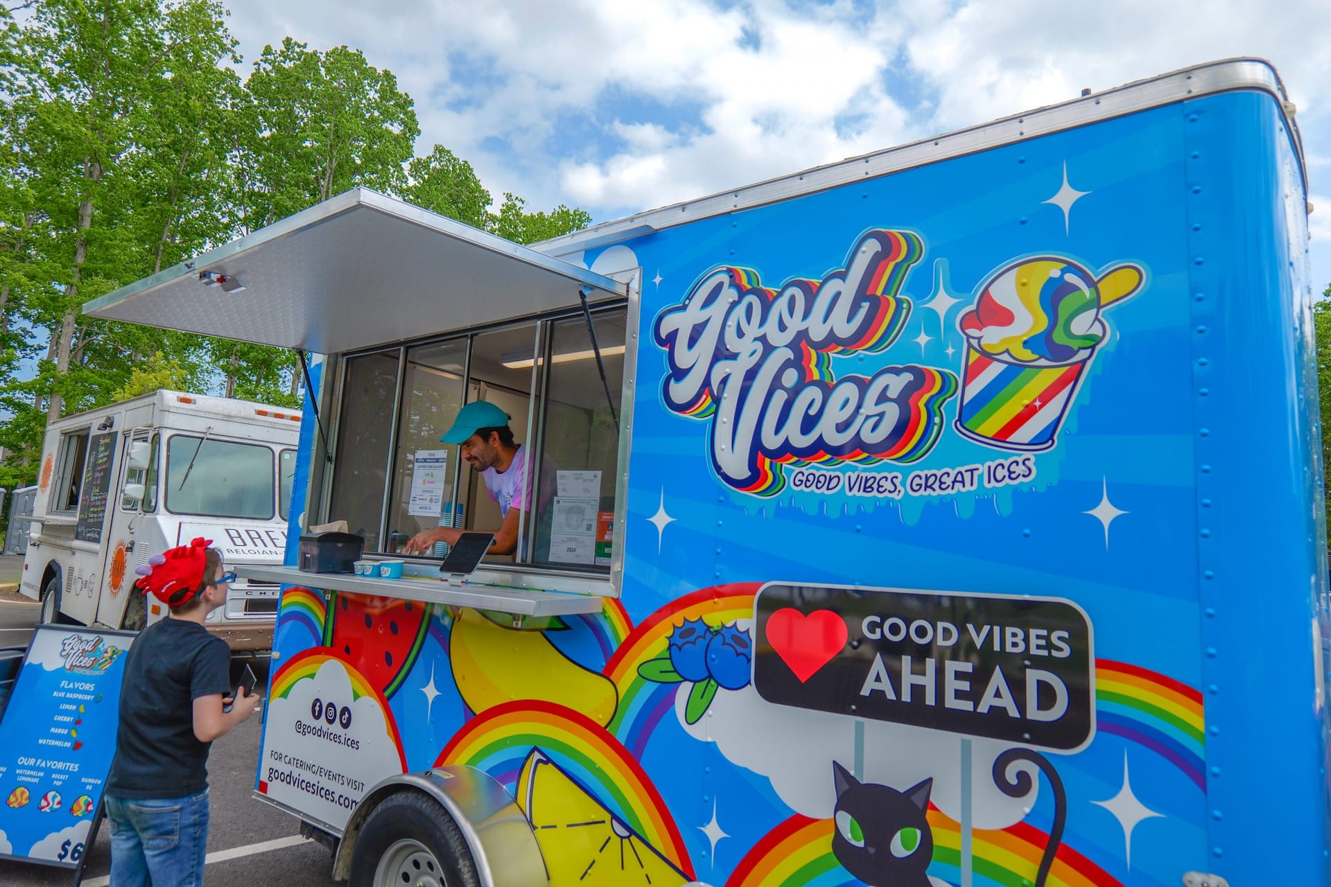 Omar serving from the Good Vices trailer