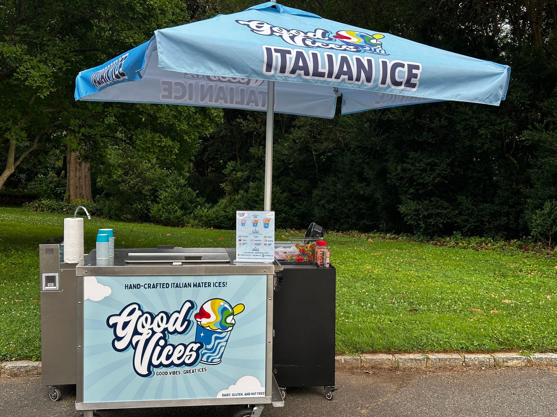 Push cart setup at outdoor event